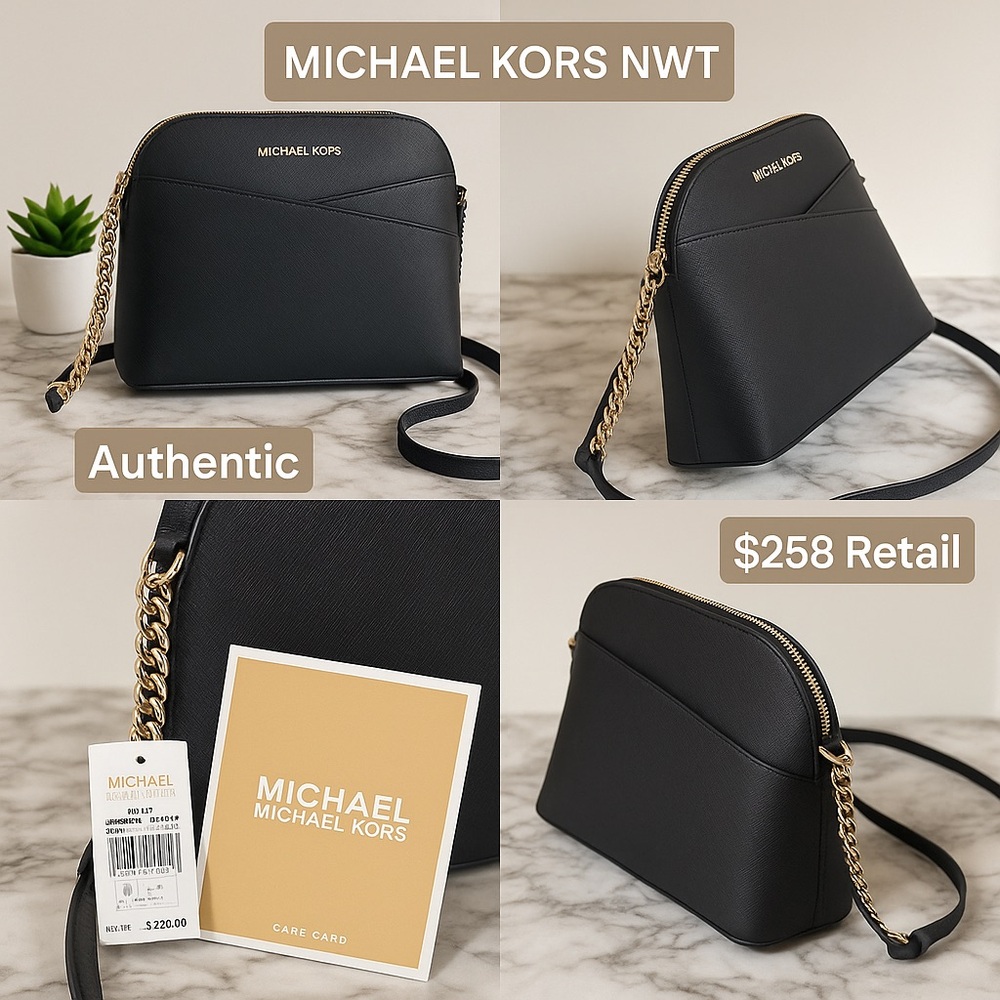 Michael Kors Jet Set Travel Dome Crossbody – Black Saffiano Leather (NWT) - Picture 11 of 11